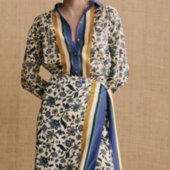 Sezane & Mamoni Dresses & Skirts - Sezane and Momoni Floral Maxi Wrap Skirt with Long Sleeve Top Sz 36